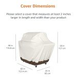 Beige 60-Inch Gas Grill Cover by Amazon Basics