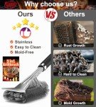 TNTOR Adjustable 18" Grill Brush with Scraper