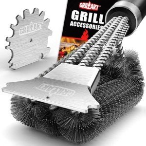 GRILLART 18" BBQ Grill Brush and Scraper Set