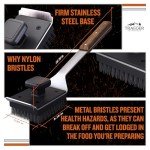 Traeger BBQ Cleaning Brush with Teak Wood Handle