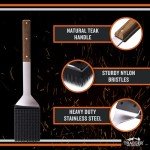 Traeger BBQ Cleaning Brush with Teak Wood Handle