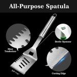 GRILLART 3-Piece BBQ Tool Set with Gloves