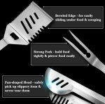 GRILLART 3-Piece BBQ Tool Set with Gloves