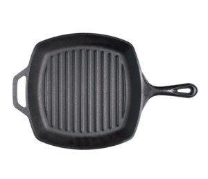 Lodge 10.5-inch Pre-Seasoned Cast Iron Grill Pan