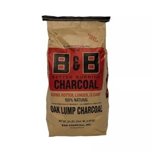 B&B Charcoal Oak Lump Charcoal, 20 lbs