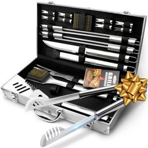 19-Piece BBQ Grill Tool Set with Case