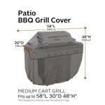 58 Inch Water-Resistant BBQ Grill Cover, Dark Taupe