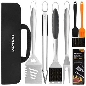 Grilljoy 8-Piece Heavy Duty BBQ Tool Set