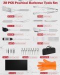 28-Piece Stainless Steel BBQ Grill Accessory Set