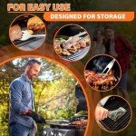 TIVOLI 4PC BBQ Tools Set with Wood Handles
