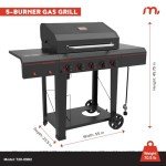 Megamaster Propane Gas Grill - 4 Burner Black