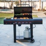 Megamaster Propane Gas Grill - 4 Burner Black