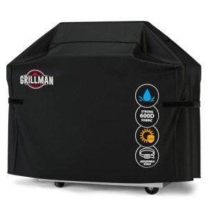 Heavy-Duty Waterproof BBQ Grill Cover - Black