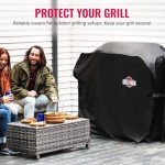 Heavy-Duty Waterproof BBQ Grill Cover - Black