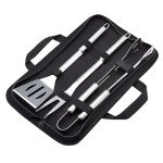 4-Piece Stainless Steel BBQ Tool Set