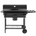 Flamaker Barrel Charcoal Grill with Racks and Thermometer