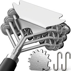 Stainless Steel BBQ Grill Brush & Scraper Set