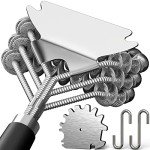 Stainless Steel BBQ Grill Brush & Scraper Set