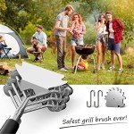 Stainless Steel BBQ Grill Brush & Scraper Set