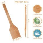 Wooden Grill Scraper with Long Handle for BBQ