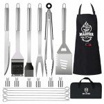 20-Piece BBQ Grilling Tools Set with Apron