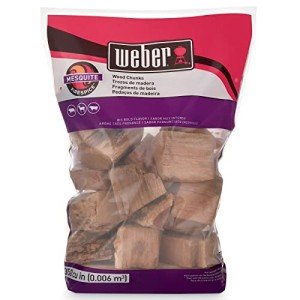 Weber Mesquite Wood Chunks for Grilling, 4 lb