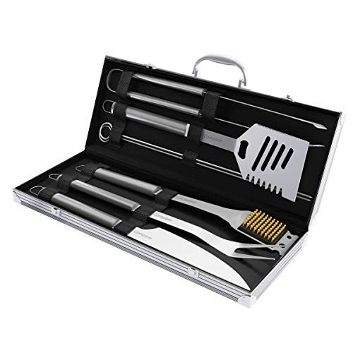 Stainless Steel BBQ Utensils Set with Case