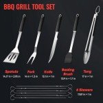 Stainless Steel BBQ Grill Tools Set for Outdoor