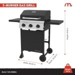 Megamaster Propane Grill – Black/Silver 720-0988EA