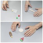 12 Pieces Polymer Clay Cutter Tools Acrylic Roller Pin for Sculpting Craft Shaping Knife Ceramic Cutters Slicer Kit Clear Rectangle Sheet Press Board Wire Texture Set Needle Detail Modelling Supplies