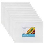 FIXSMITH Canvas Boards for Painting 12x16 Inch, Super Value 12 Pack White Blank Canvas Panels, 100% Cotton Primed, Painting Art Supplies for Professionals, Hobby Painters, Students & Kids
