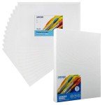 FIXSMITH Canvas Boards for Painting 12x16 Inch, Super Value 12 Pack White Blank Canvas Panels, 100% Cotton Primed, Painting Art Supplies for Professionals, Hobby Painters, Students & Kids
