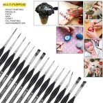 PANDAFLY Detail Paint Brushes Set, 15pcs Miniature Brushes for Fine Detailing & Art Painting - Acrylic, Oil, Watercolors & Paint by Number, Models, Face, Nail, Craft, Warhammer 40k