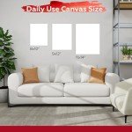 Stretched Canvas for Painting,10Pack 8X10 Inch Stretched White Blank Canvas,8 Oz Triple Primed 5/8" Profile Stretched Canvases,100% Cotton,Canvas for Painting, for Acrylics, Oils