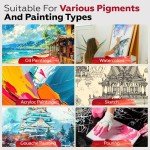 Stretched Canvas for Painting,10Pack 8X10 Inch Stretched White Blank Canvas,8 Oz Triple Primed 5/8" Profile Stretched Canvases,100% Cotton,Canvas for Painting, for Acrylics, Oils