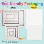 14 Packs Stretched Canvas for Painting, MultiSize 12x16, 10x12, 8x10, 5x7, 8x8, 6x6, 4x4 (2 of Each), Primed Blank Canvas for Oil, Acrylic Paint,for Beginner, Artist.