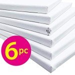 PHOENIX Stretched Canvas for Painting 12x16 Inch/6 Value Pack, 8 Oz Triple Primed 5/8 Inch Profile 100% Cotton White Blank Canvas, Artist Framed Canvas for Oil Acrylic & Pouring Art