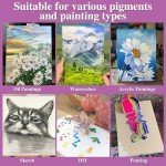 14 Packs Stretched Canvas for Painting, MultiSize 12x16, 10x12, 8x10, 5x7, 8x8, 6x6, 4x4 (2 of Each), Primed Blank Canvas for Oil, Acrylic Paint,for Beginner, Artist.