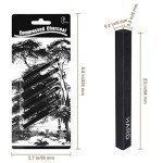 MyLifeUNIT Compressed Charcoal, Square Vine Charcoal Sticks for Drawing, Pack of 6 (2 Soft, 2 Medium and 2 Hard)
