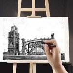 MyLifeUNIT Compressed Charcoal, Square Vine Charcoal Sticks for Drawing, Pack of 6 (2 Soft, 2 Medium and 2 Hard)