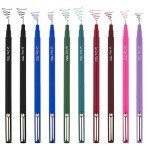 Uchida LePen Porous Point Pen, 10 Count (Pack of 1), Black, Blue, Red, Green, Pink, Lavender, Burgundy