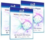 Piper Dreams - Total of 108 Sheets (11.7" x 8.3") of Heavy Stock Watercolor Paper - Loose White Sheets. Perfect for Water Coloring, Art, Drawing, Sketching and Most Mixed Media - 160 GSM