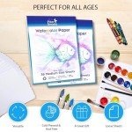 Piper Dreams - Total of 108 Sheets (11.7" x 8.3") of Heavy Stock Watercolor Paper - Loose White Sheets. Perfect for Water Coloring, Art, Drawing, Sketching and Most Mixed Media - 160 GSM