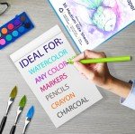 Piper Dreams - Total of 108 Sheets (11.7" x 8.3") of Heavy Stock Watercolor Paper - Loose White Sheets. Perfect for Water Coloring, Art, Drawing, Sketching and Most Mixed Media - 160 GSM