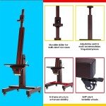 MEEDEN Extra Large Studio Easel, Professional Artist Easel, Heavy Duty Floor Easel, Tilts Flat Easily, Rosewood Finished, Holds Canvas Art up to 71” High