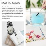 ARTIFY Paint Brush Set, 10 Pieces Paint Brushes for Acrylic Painting with case, Nylon Hair Brushes for Acrylic, Watercolor, Oil and Gouache Painting, White