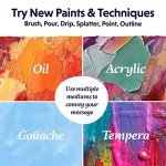 Crafts 4 All Stretched Canvas Boards for Painting - 8 Pack of 11x14 Blank Art Canvases, Framed Canvas for Painting with Acrylic & Oil Paint, Pencil, Pastels, Charcoal