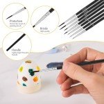 Anezus Tiny Detail Paint Brushes 30 Pcs Fine Paint Brushes Set with 3 Size #0#00#000 Liner Brush for Miniature 40k Model Crafts Watercolor Acrylics Oil