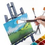 Transon Flat Paint Brush Set 3pcs for Acrylic Watercolor Gouache Oil and Body Painting