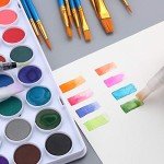 AROIC 36 Colors Watercolor Paint Set, Watercolor Pan Set with 10 Nylon Brushes and 6 Refillable Water Brushes. Perfect for Adults, Children and Beginner Artists.